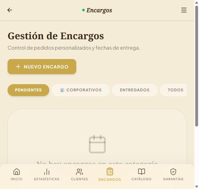 Gestión de encargos