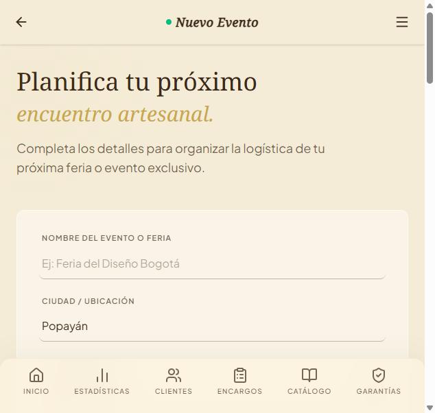 Planeación de una nueva feria